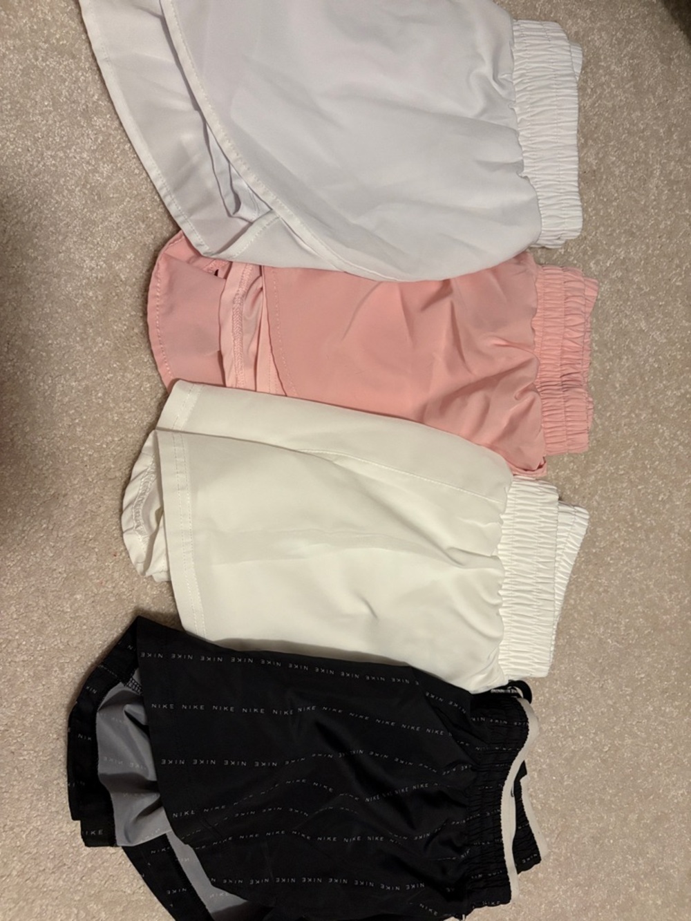 2/15$ Assorted Athletic Shorts bundle  - White, Pink, Black